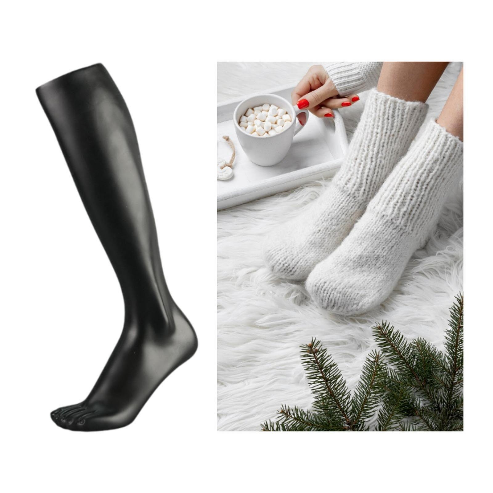 Body Jewelry Store - Herren-Socken-Präsentationsmodell PVC-Ständer Fußmodell für Knöchelschmuck Socken