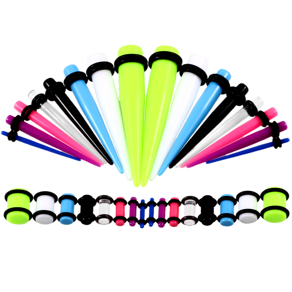 36 teile/los Acryl Ohr Gauge T – Body Jewelry Gauges Bewertung und Preis