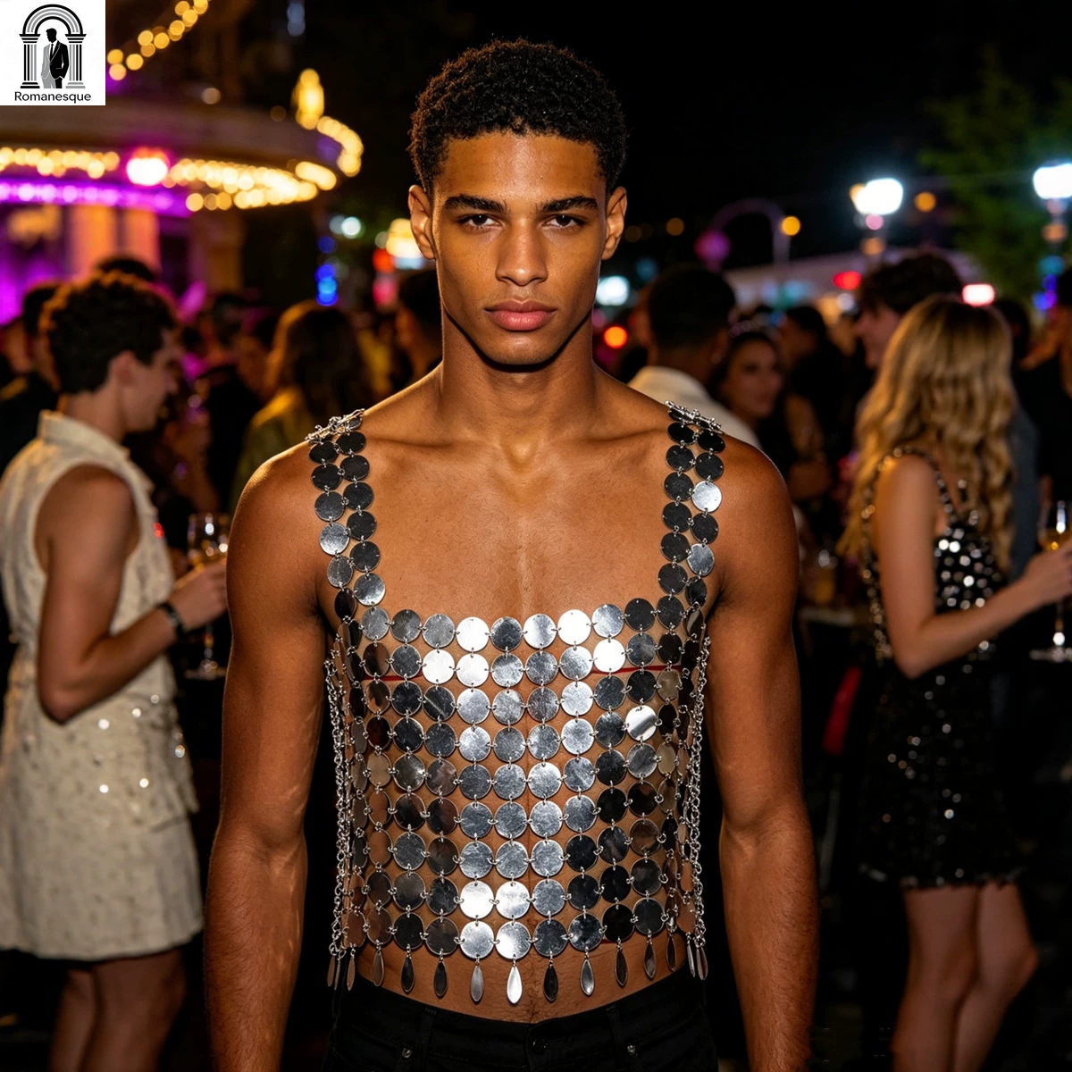 Modische Herren-Glitzer-Scheib – Body Jewelry Vest Bewertung und Preis