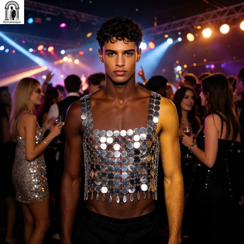 Modische Herren-Glitzer-Scheib – Body Jewelry Vest Bewertung und Preis