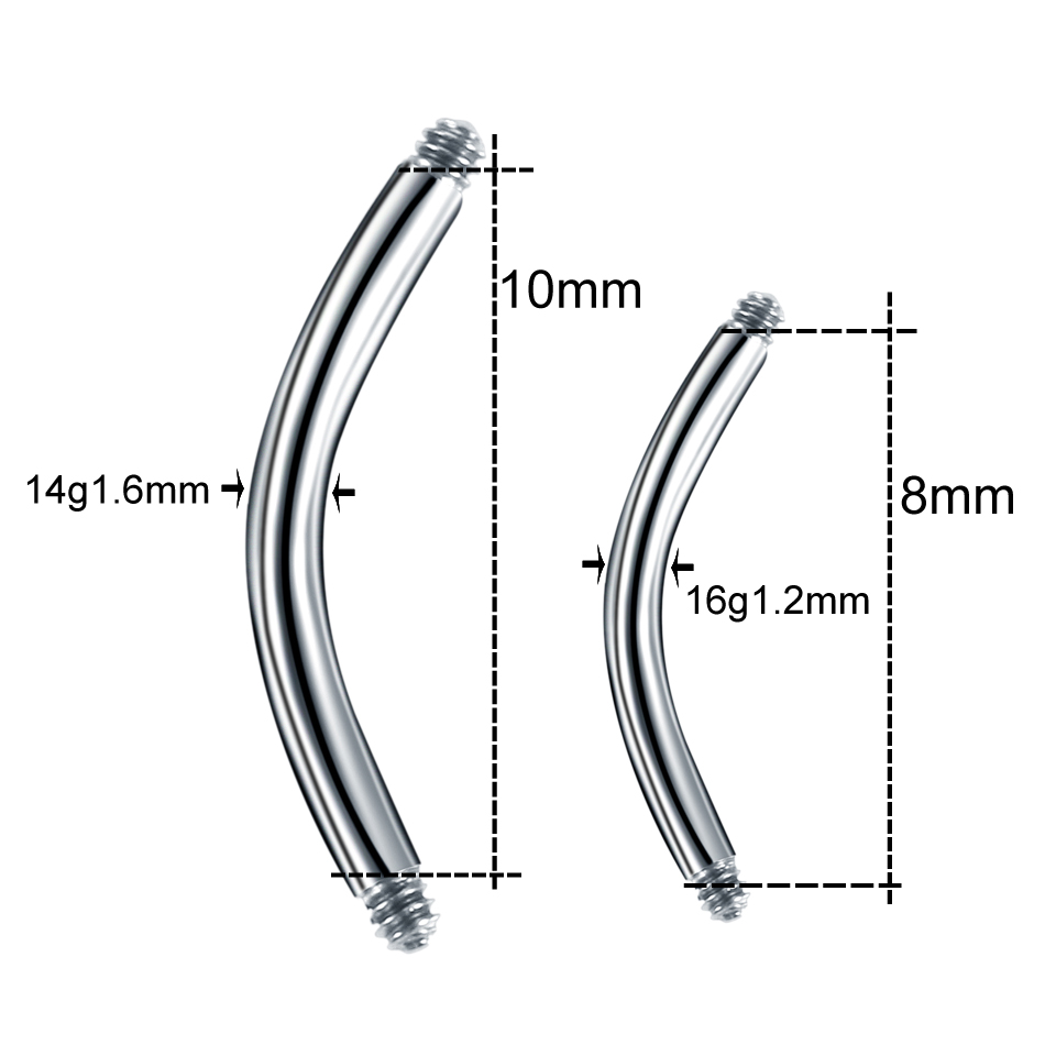 100 Teile/los Stahl Piercing B – Body Jewelry Gauges Bewertung und Preis