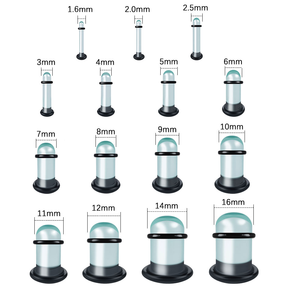 2 Stück Glas-Ohrmessgeräte, De – Body Jewelry Gauges Bewertung und Preis