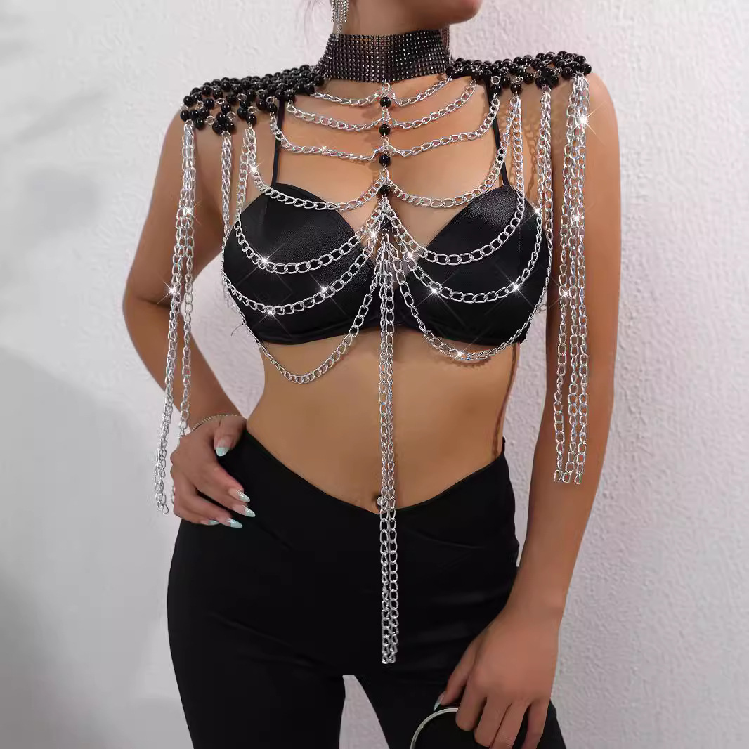 Frauen Bikini Perle Weste Brus – Body Jewelry Vest Bewertung und Preis