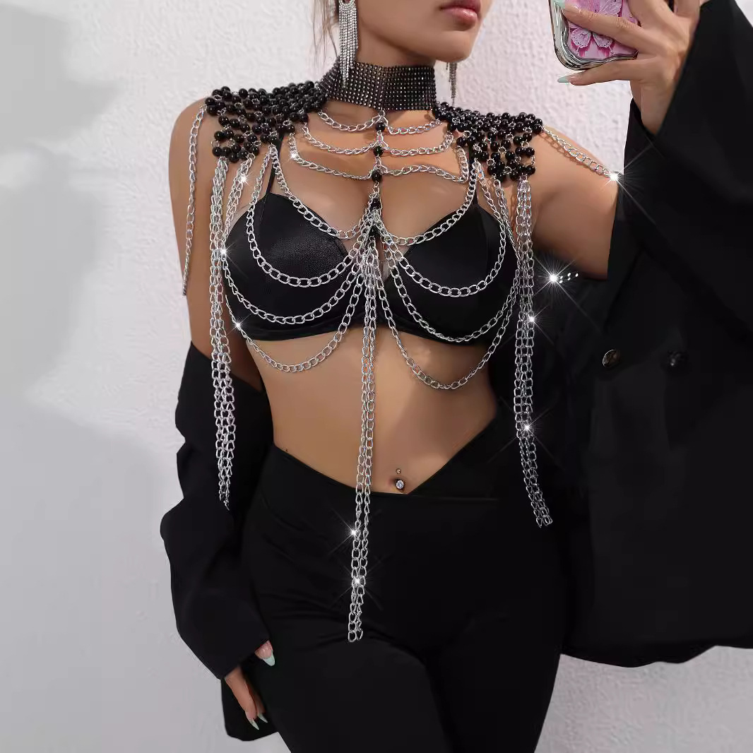 Frauen Bikini Perle Weste Brus – Body Jewelry Vest Bewertung und Preis