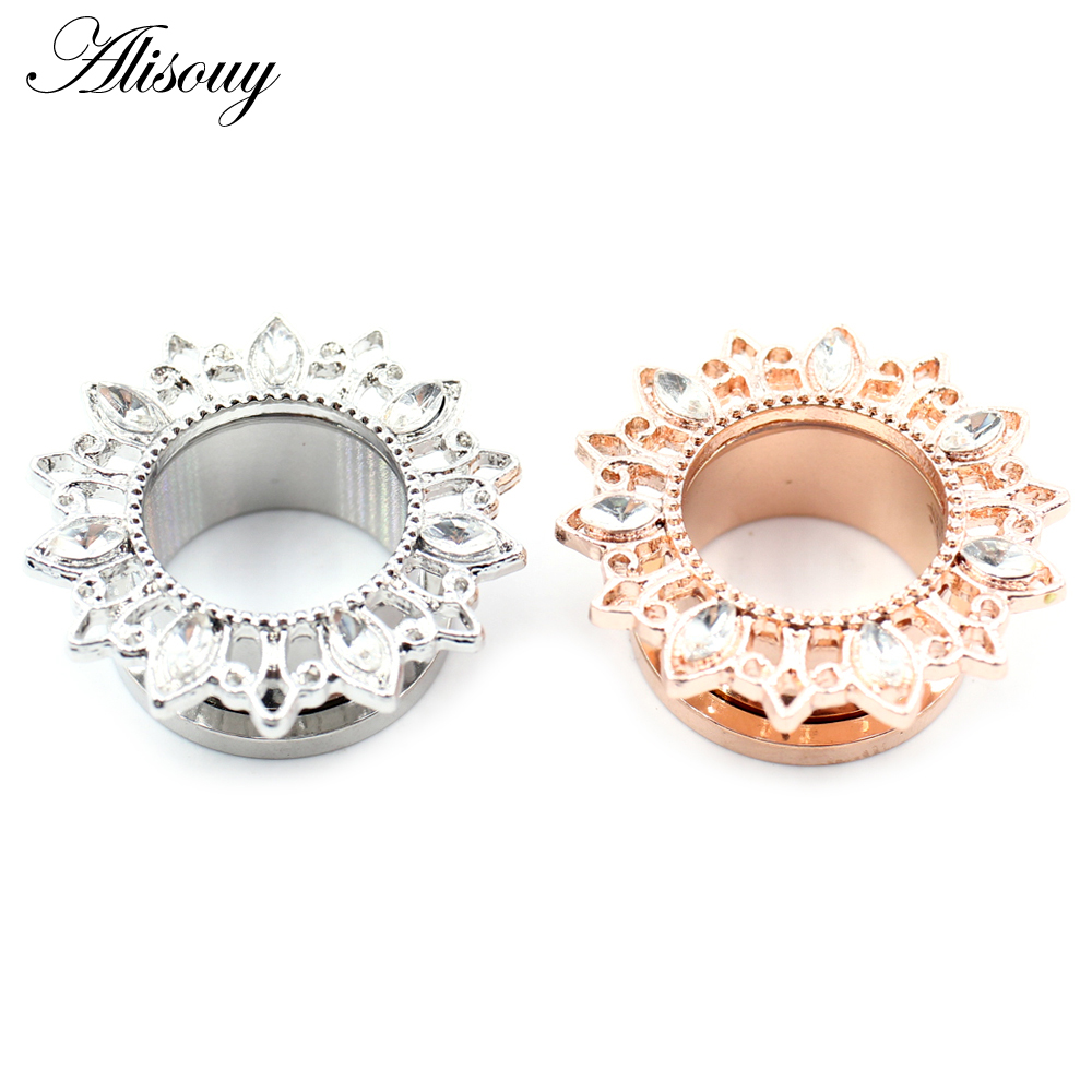 Alisouy 2 Stück Edelstahl Blum – Body Jewelry Gauges Bewertung und Preis