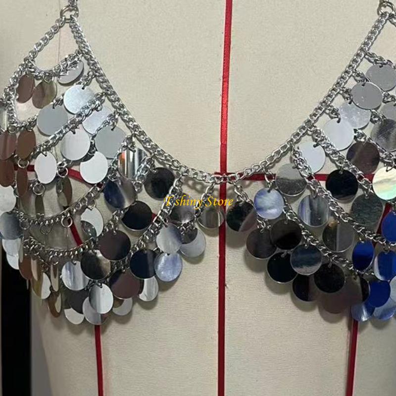 N58F Festliche Pailletten West – Body Jewelry Vest Bewertung und Preis