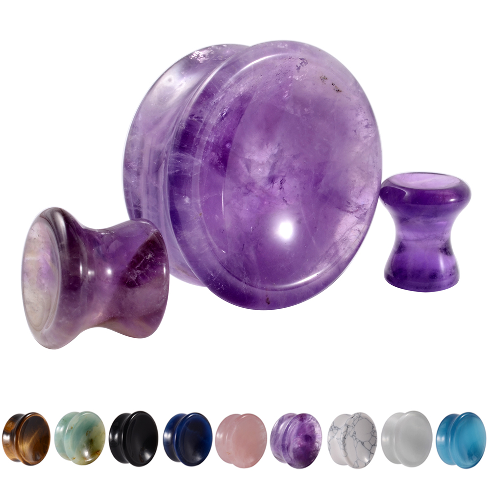 Paar Stein Ohr Messgeräte Doub – Body Jewelry Gauges Bewertung und Preis